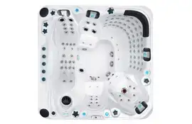 Spa Exhilarate Mighty Wave| Sterling White with DARK GREY